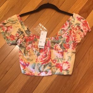 NWT Urban Outfitters floral crop top